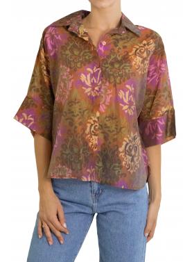 Camicia fantasia con ghirigori 
